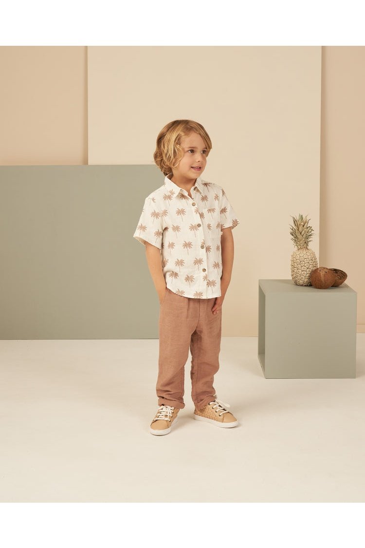 Collared Short Sleeve Shirt || Paradise Tea for Three: A Children's Boutique