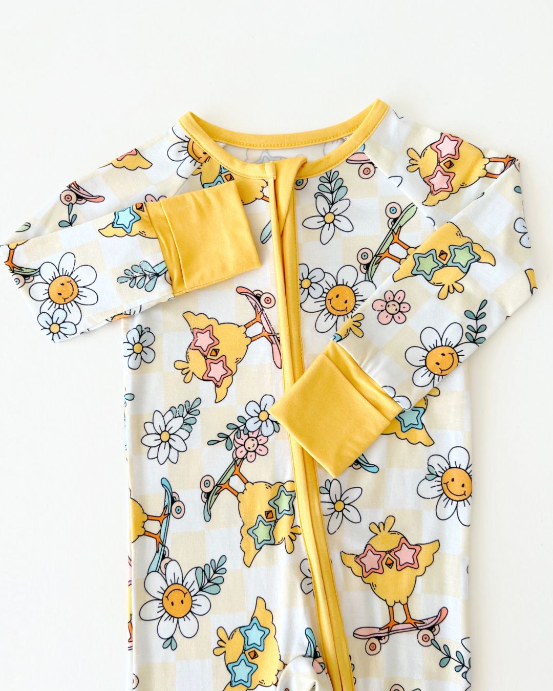 Skater Peep - Easter Bamboo Zip Romper Tea for Three: A Children's Boutique