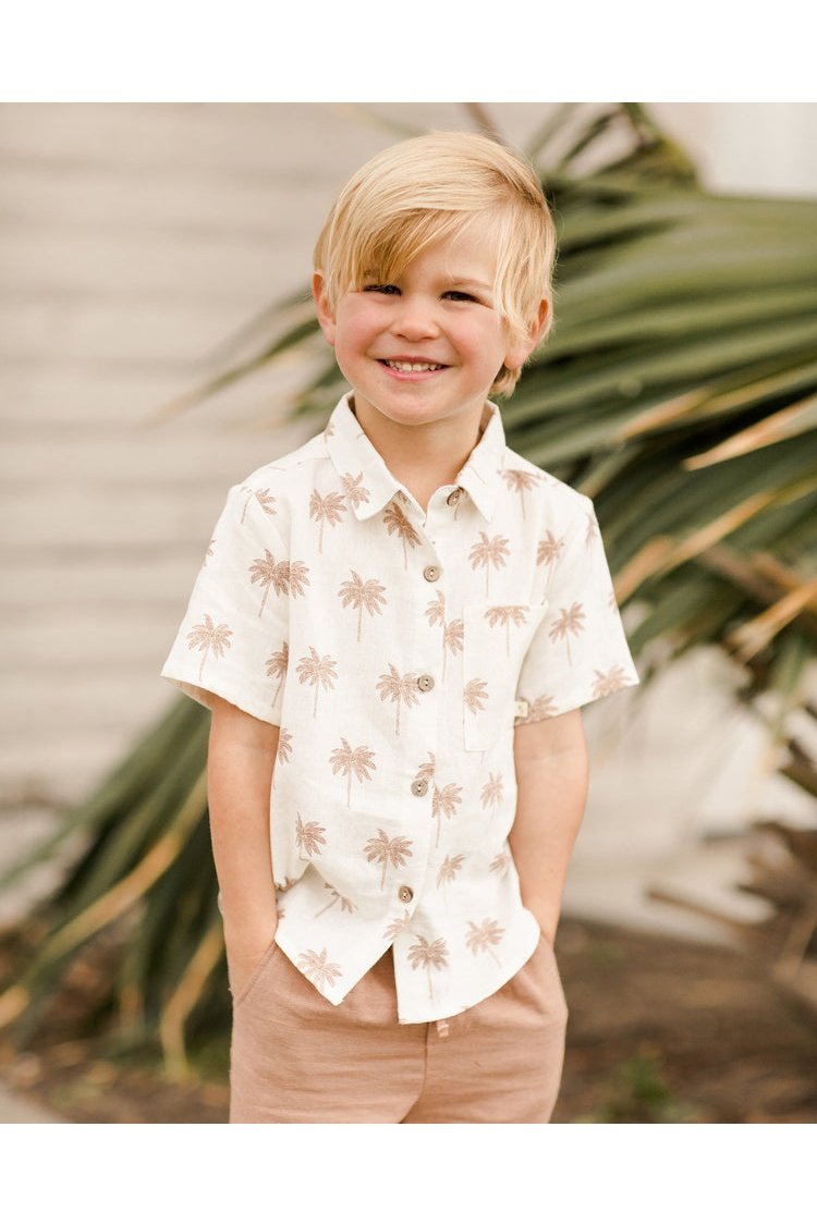 Collared Short Sleeve Shirt || Paradise Tea for Three: A Children's Boutique