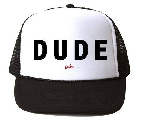 Dude Trucker Hat - White/Black TheT43Shop
