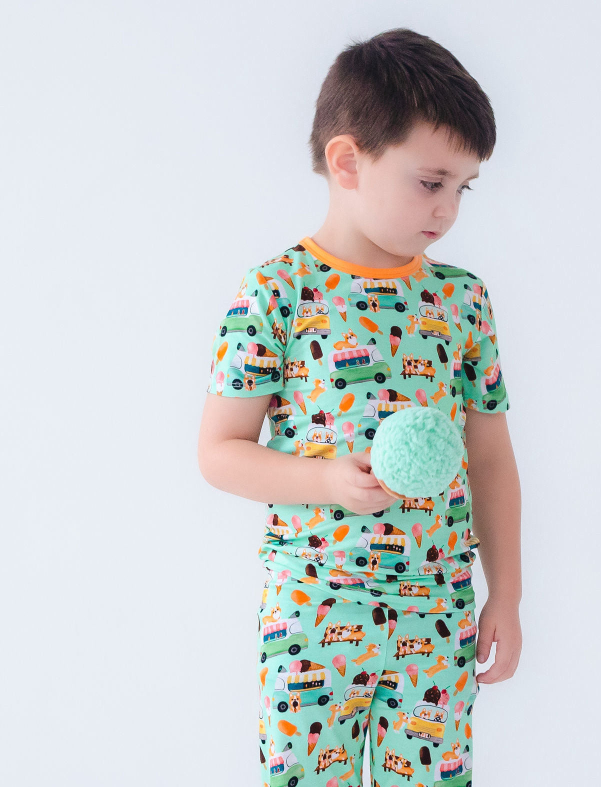 Archie Corgi Ice Cream Social Two Piece Viscose Pajamas Tea for Three: A Children's Boutique