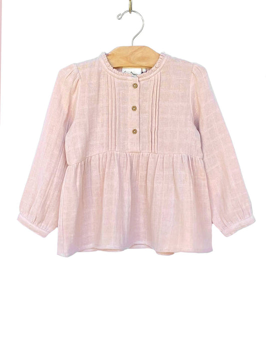 Piper Pintuck Top - Rose Dust Tea for Three: A Children's Boutique