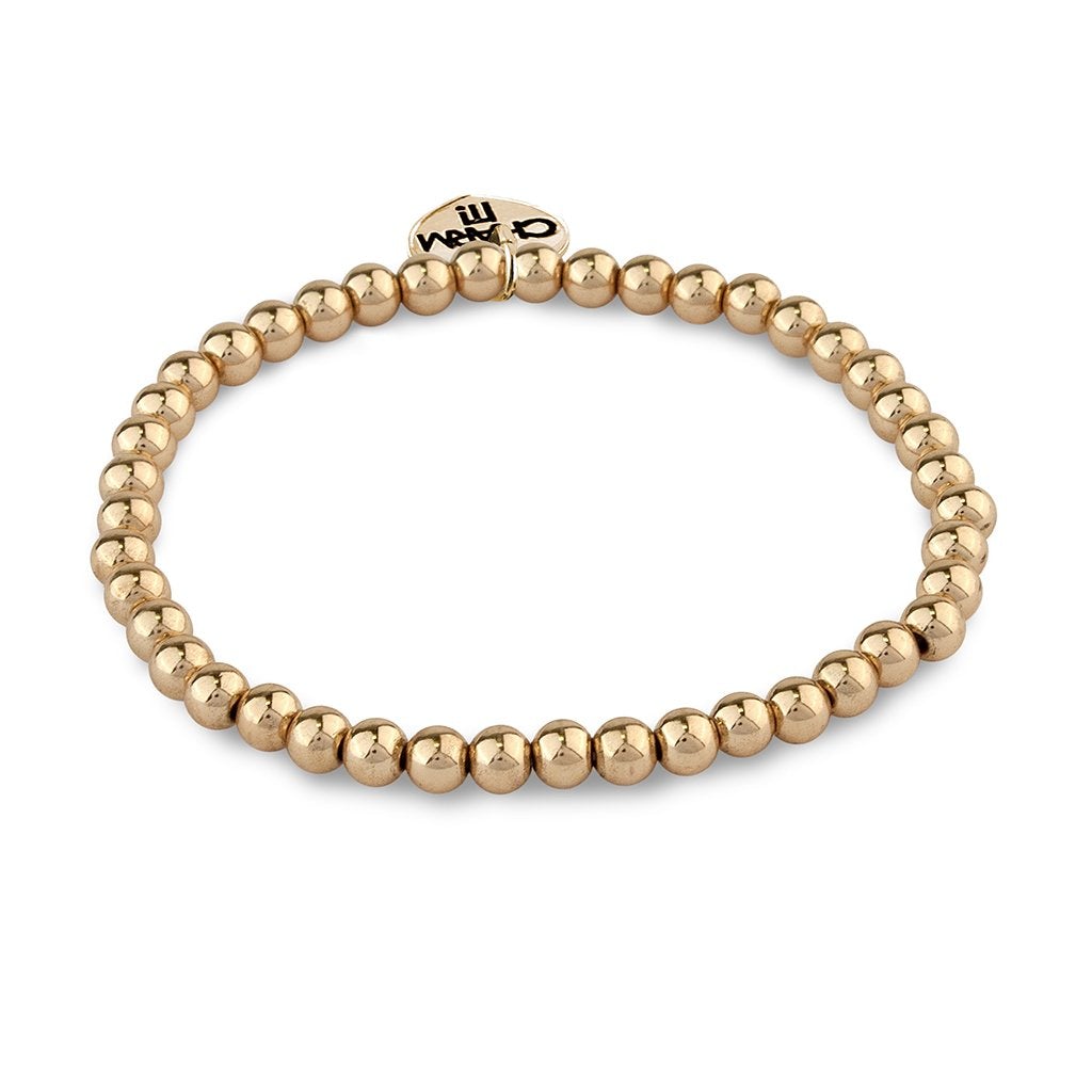 Gold Bead Charm Bracelet TheT43Shop