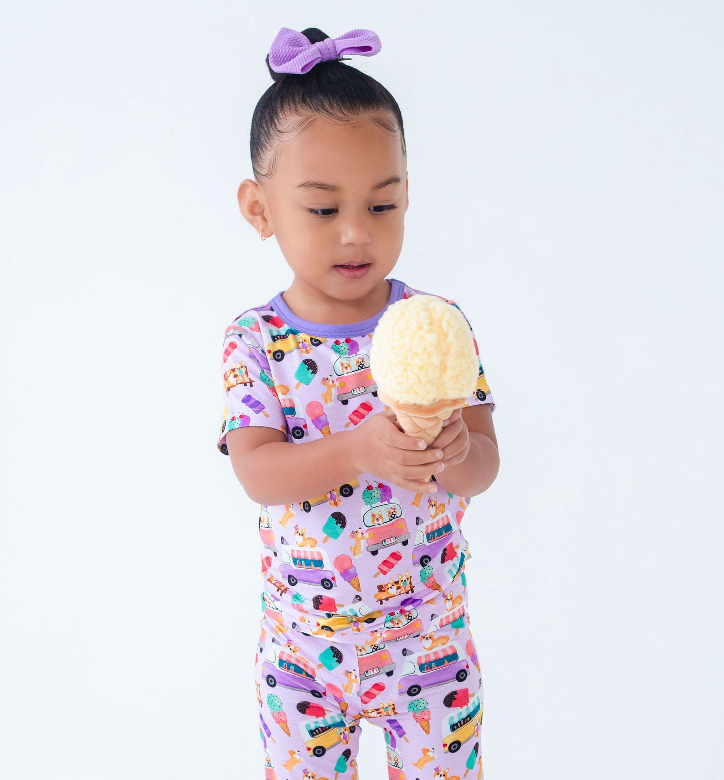 Abby Corgi Ice Cream Social Two Piece Viscose Pajamas Tea for Three: A Children's Boutique