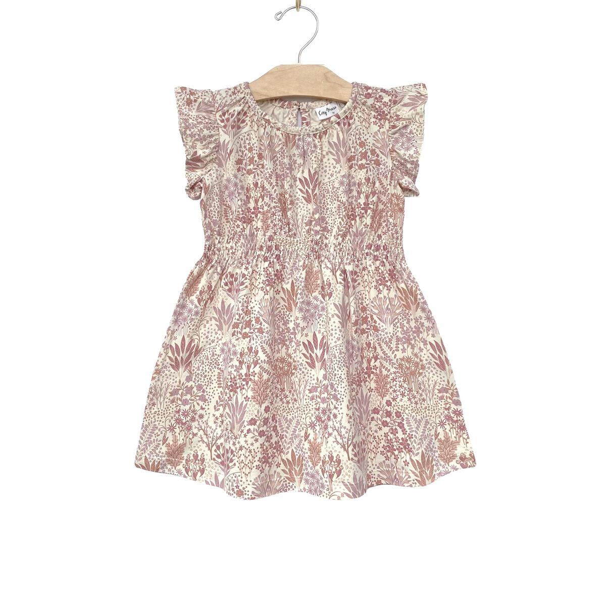 Lindsey Ruffle Sleeve Shirred Waist Dress Tea for Three: A Children's Boutique