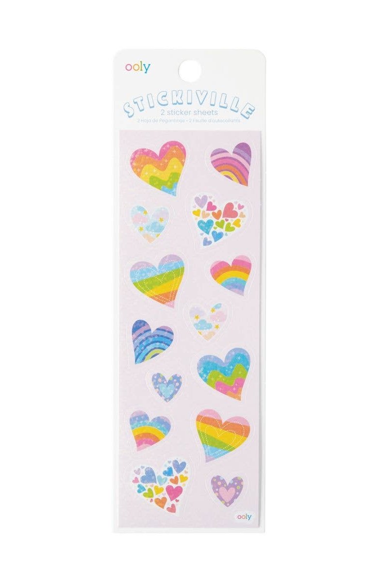 Stickiville Skinny - Rainbow Hearts Tea for Three: A Children's Boutique