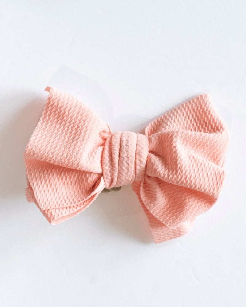 Perfect Peach Stretchy Head Bow TheT43Shop