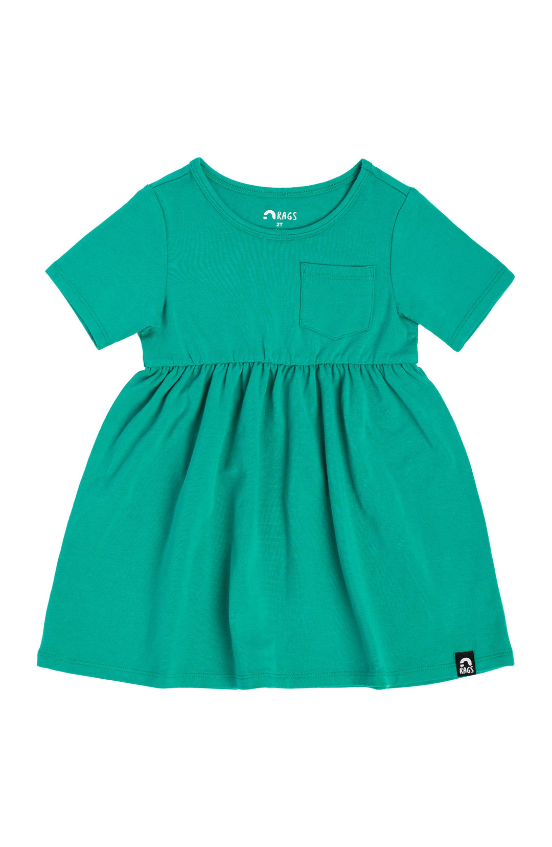Essentials Short Sleeve with Chest Pocket Dress - 'Teal' Tea for Three: A Children's Boutique