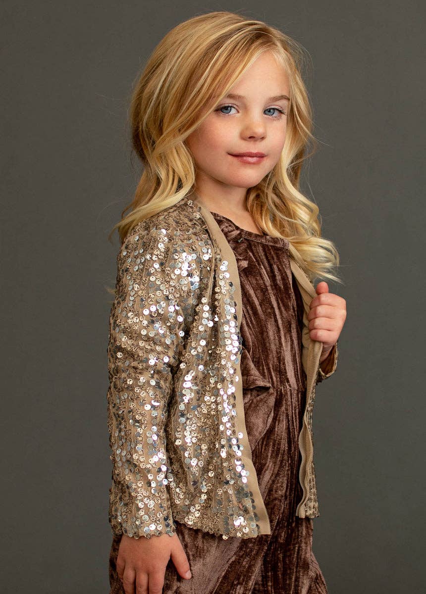 Olivia Jacket in Gold Tea for Three: A Children's Boutique