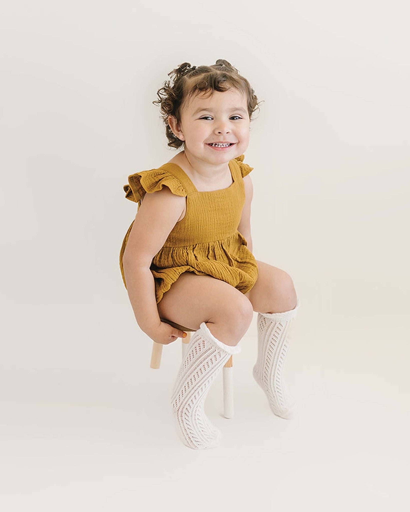 Ruffle Top Knee High Socks Tea for Three: A Children's Boutique