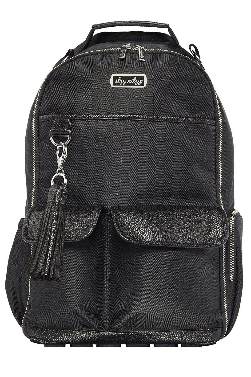Black Herringbone Boss Backpack Diaper Bag - Tea for Three: A Children's Boutique-New Arrivals-TheT43Shop