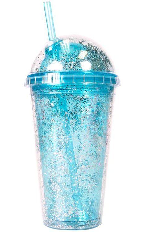 Blue Double Lid Glitter Tumbler - Tea for Three: A Children's Boutique-New Arrivals-TheT43Shop