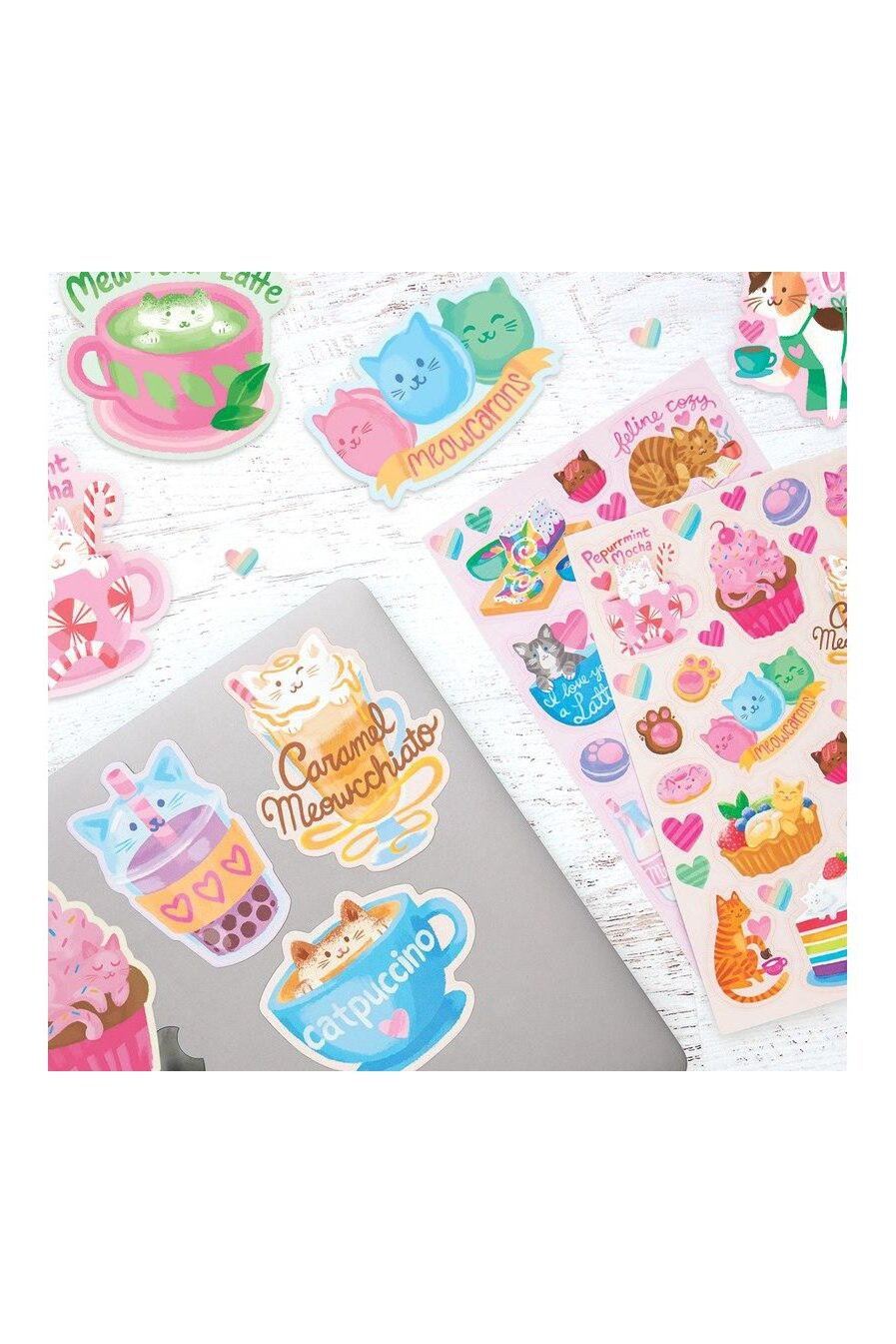 Cat Cafe Scented Stickers - Tea for Three: A Children's Boutique-New Arrivals-TheT43Shop