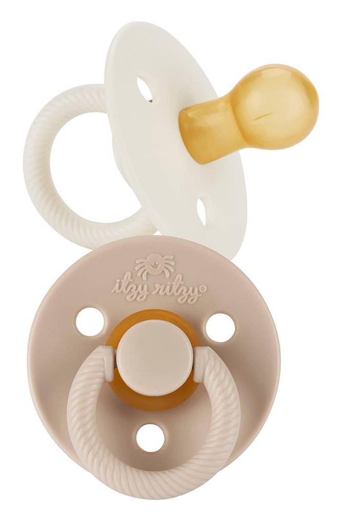 Coconut and Toast Natural Rubber Pacifier Sets - Tea for Three: A Children's Boutique-New Arrivals-Tea for Three: A Children's Boutique