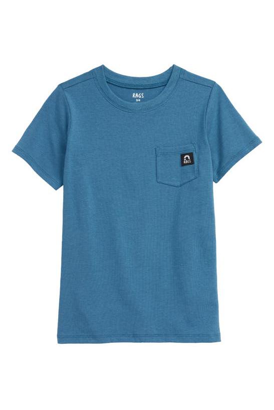 Essentials Short Sleeve Chest Pocket Rounded Tee - Blue Steel - Tea for Three: A Children's Boutique-New Arrivals-TheT43Shop