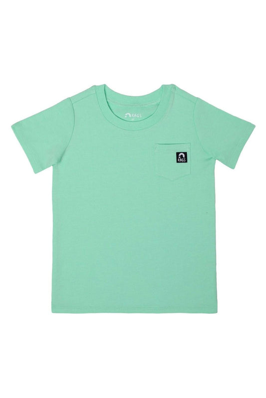 Essentials Short Sleeve Chest Pocket Rounded Tee - 'Cabbage' - Tea for Three: A Children's Boutique-New Arrivals-TheT43Shop