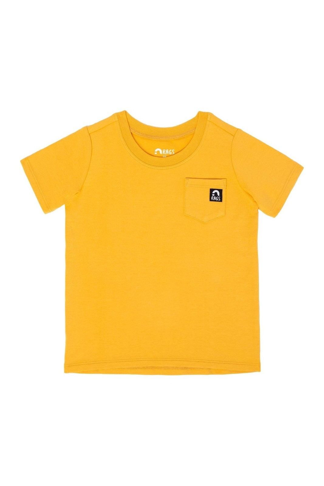 Essentials Short Sleeve Chest Pocket Rounded Tee - 'Honey' - Tea for Three: A Children's Boutique-New Arrivals-TheT43Shop