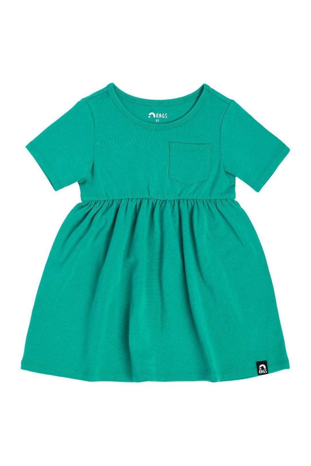 Essentials Short Sleeve with Chest Pocket Dress - 'Teal' - Tea for Three: A Children's Boutique-New Arrivals-Tea for Three: A Children's Boutique