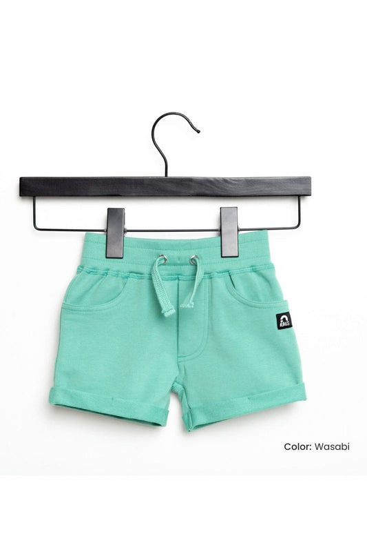 Essentials Shorts with Rolled Hem - 'Wasabi' - Tea for Three: A Children's Boutique-New Arrivals-TheT43Shop