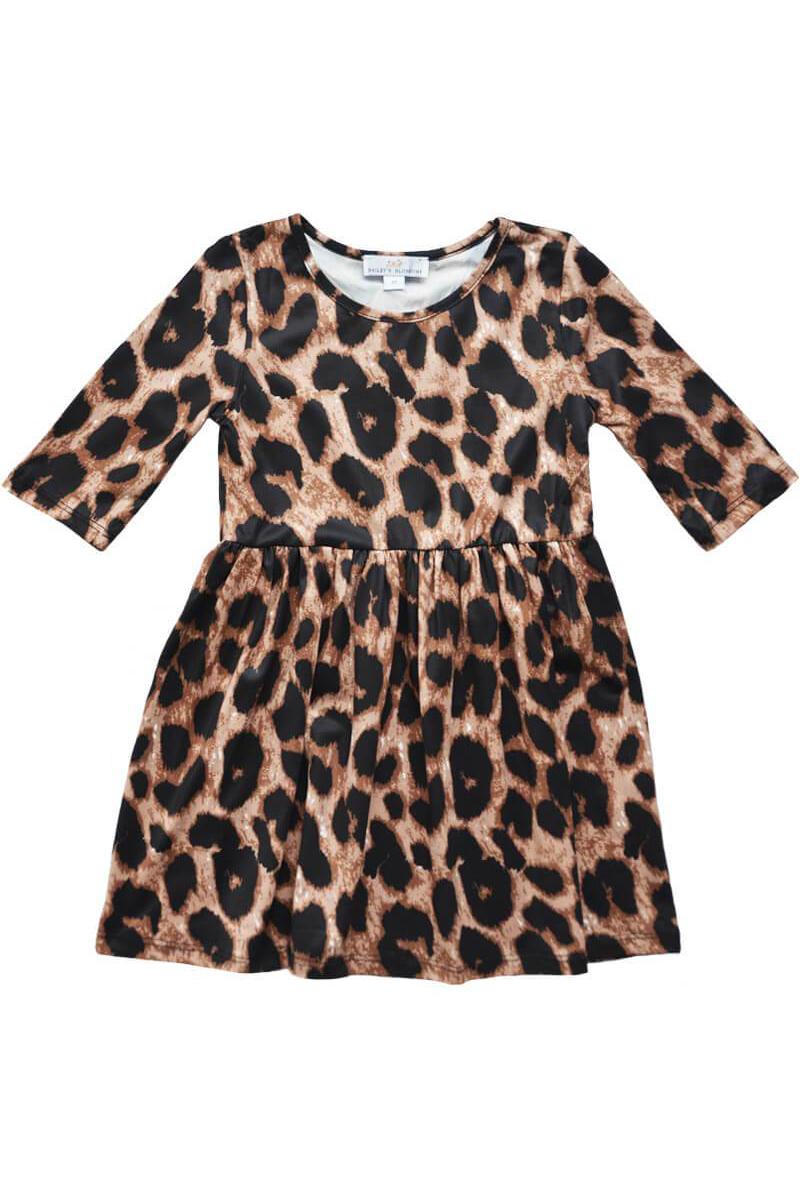 Mia Pleated Dress - Leopard - Tea for Three: A Children's Boutique-New Arrivals-TheT43Shop