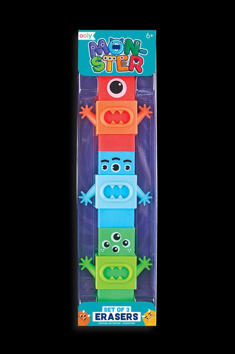 Monster Erasers - Set of 3 - Tea for Three: A Children's Boutique-New Arrivals-TheT43Shop