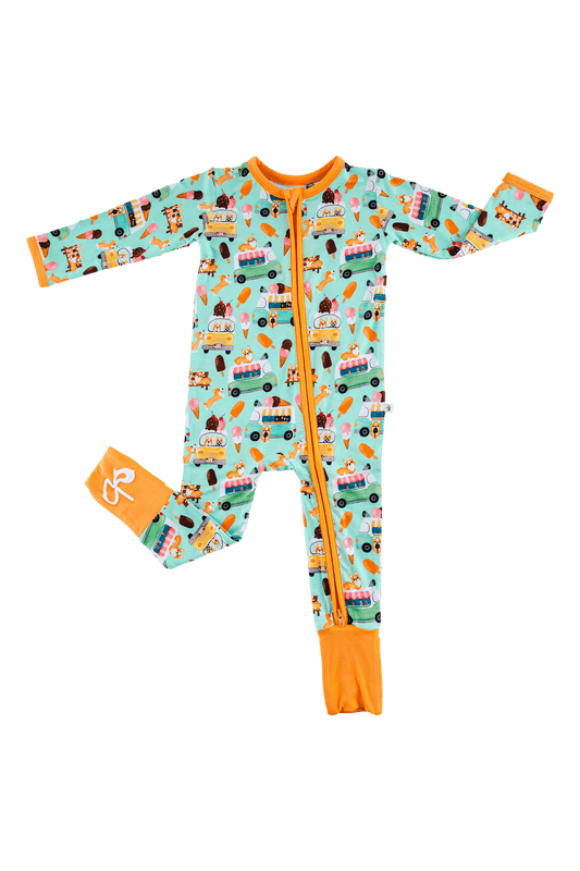 Archie Corgi Ice Cream Social Zippy Viscose Pajamas Tea for Three: A Children's Boutique