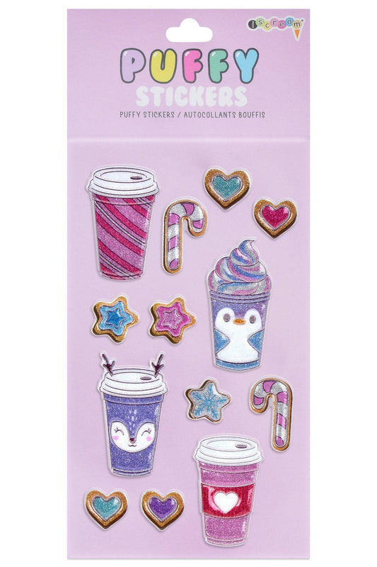 Winter Lattes Puffy Stickers Tea for Three: A Children's Boutique