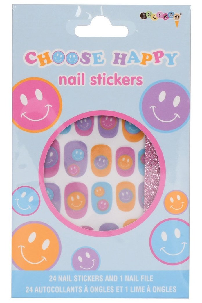 Happy Tie Dye Nail Stickers and Nail File Set Tea for Three: A Children's Boutique