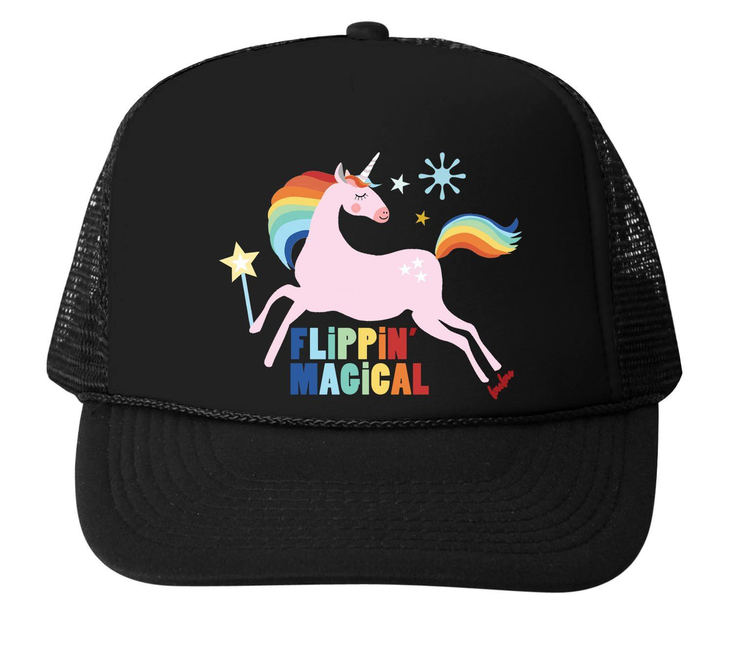 Flippin Magical Trucker Hat - White/Hot Pink Tea for Three: A Children's Boutique