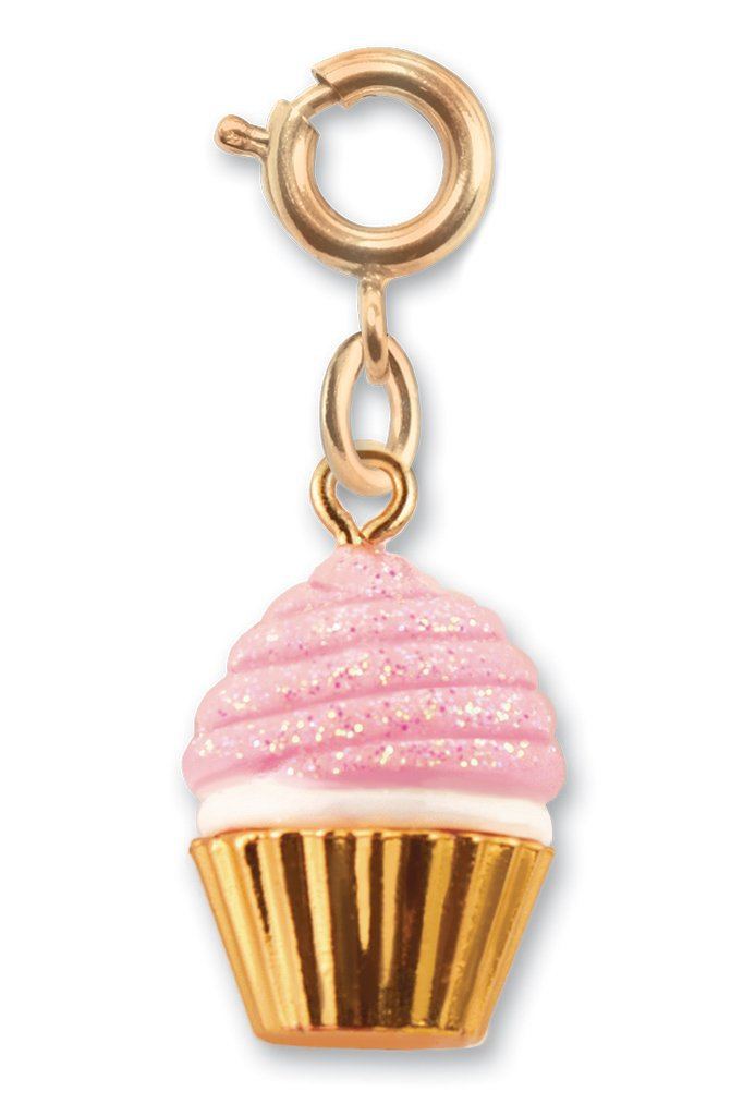Pink Glitter Cupcake Charm TheT43Shop