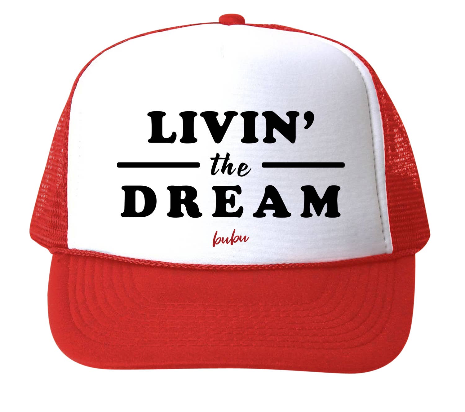 Livin The Dream Trucker Hat - White/Red Tea for Three: A Children's Boutique