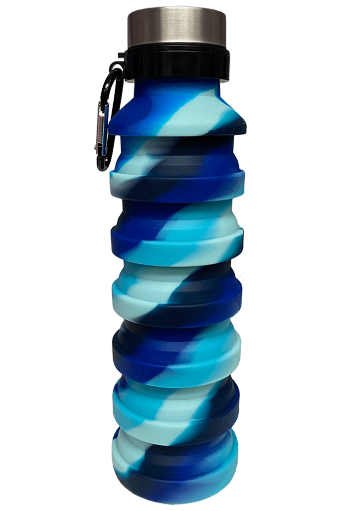 Ocean Waves Silicone Collapsible Water Bottle Tea for Three: A Children's Boutique