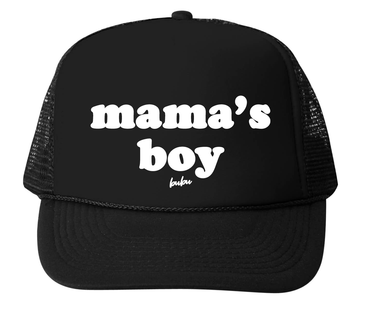 Mama's Boy Trucker Hat - Black/White Tea for Three: A Children's Boutique