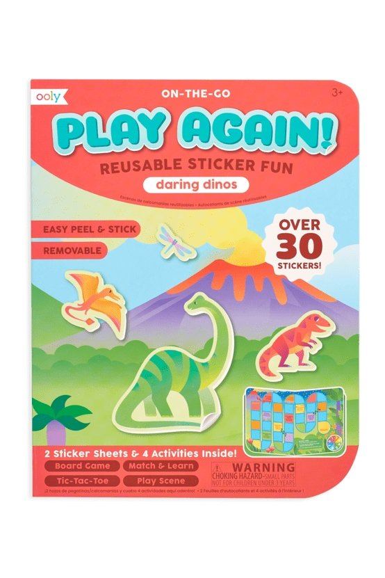 Play Again! Mini On-the-go Activity Kit - Daring Dinos - Tea for Three: A Children's Boutique-New Arrivals-TheT43Shop